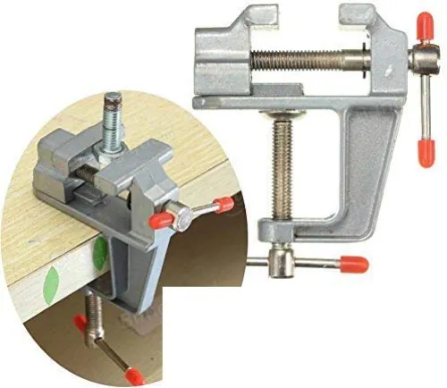 Image of DIY Crafts Mini Clamp Table Bench Vise (Pack of 1, Multicolor)