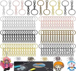 DIY Crafts Silver Split Key Rings 40 Pack