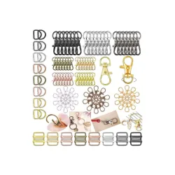 DIY Crafts 6 Sets Nickel Silver Swivel Snap Hooks Keyrings