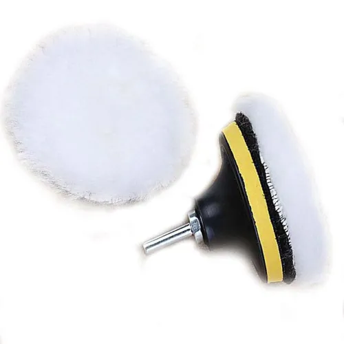 Image of DIY Crafts 5, 7\' inch Wool Backer Pad Universal Nut Kit, 3\'-7\' inch Drill Thread Sucker Wool Cleaning Polishing - Set