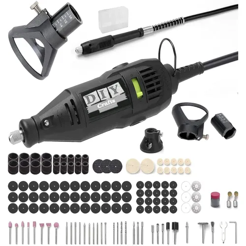 Image of Diy Crafts 10227 10260 Steel Mini Dc 12v Electric Hand Drill, 14 Piece