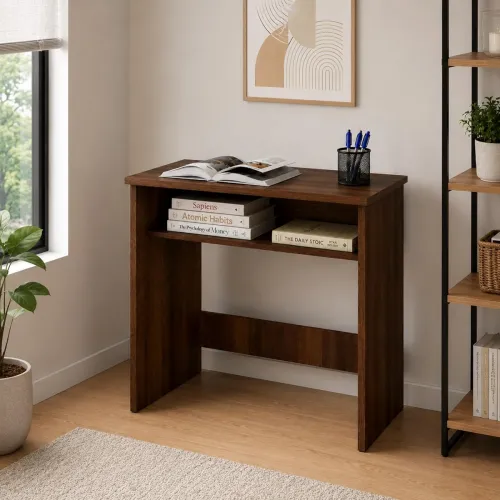 Image of DIY Engineered Wood Computer Table, Compact Study Desk for Home Office