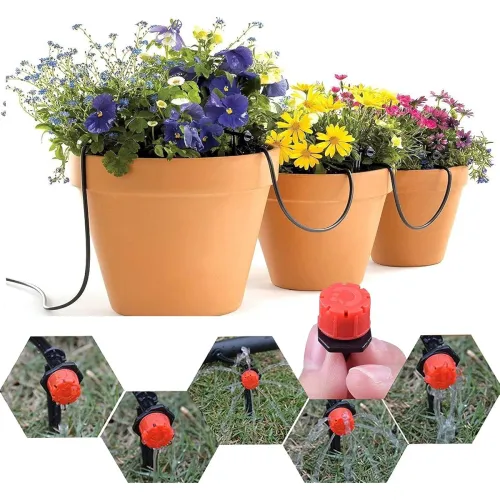 Image of DIY Crafts Pack Of 24 Plants, Multi Use Kit, Drip Irrigation System Automatic Irrigation Drip Kit for Garden Watering Ir