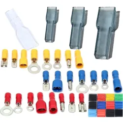 DIY Crafts 100x, Clear Silver, Unsorted Lot for DIY Male Female Spade Connector Wire Crimp Terminal Block Insulating Sleeve Perfect Electrical Wiring Car Audio Speaker Mi (100x, Clear Silver...