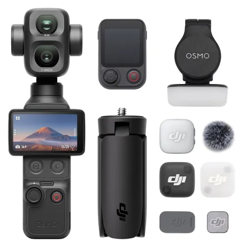 Image of DJI Osmo Pocket 4P Vlog Combo, Dual-Lens Vlog Camera, Cinematic 4K