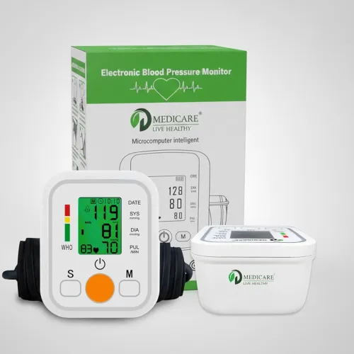 Image of D MEDICARE® BP Machine Digital Automatic for Home Use | Blood Pressure Monitor with Voice, Large Display, Accurate Upper