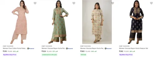 Image of Dmp Fashion Women's Ethnic Sets upto 87% Discount