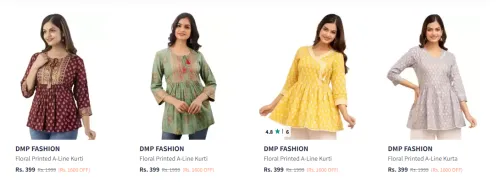 Image of DMP FASHION Women's Kurti at minimum 80% Discount