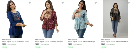 Image of Dmp Fashion Women's Tops upto 84% Discount