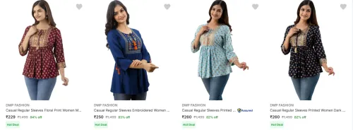 Image of Dmp Fashion Women's Tops upto 84% Discount
