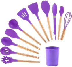 DnD Enterprise 12-Piece Purple Silicone Kitchen Utensils