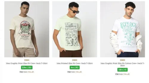Image of DNMX Men Tshirt Starting @ ₹50