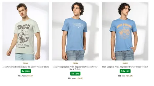Image of DNMX Men's T-shirts Starting at ₹81