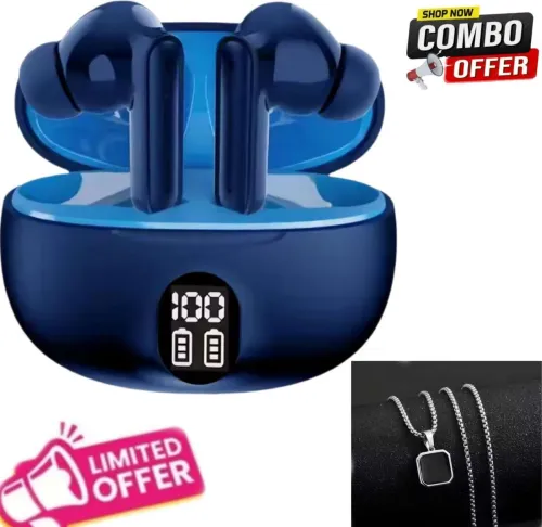Image of DOBOPO Earbuds with Touch Sensor Wireless Bluetooth Connectivity Bluetooth Headset Bluetooth Headset (multicolour, True