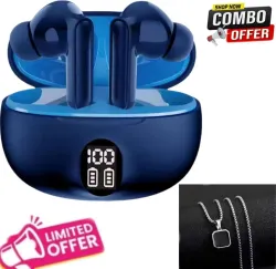 DOBOPO Earbuds with Touch Sensor Wireless Bluetooth Connectivity Bluetooth Headset Bluetooth Headset (multicolour, True