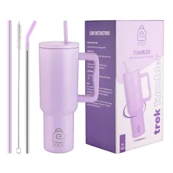 DOCAT 1200ML Stainless Steel Tumbler with Lid and Straw, Hot and Cold Double Insulated Sipper Mug, 100% Leak Proof Coffe