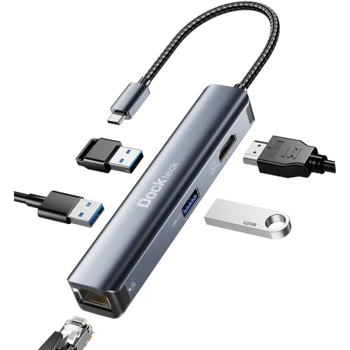 Image of dockteck 5-in-1 USB-C Hub Multiport Adapter