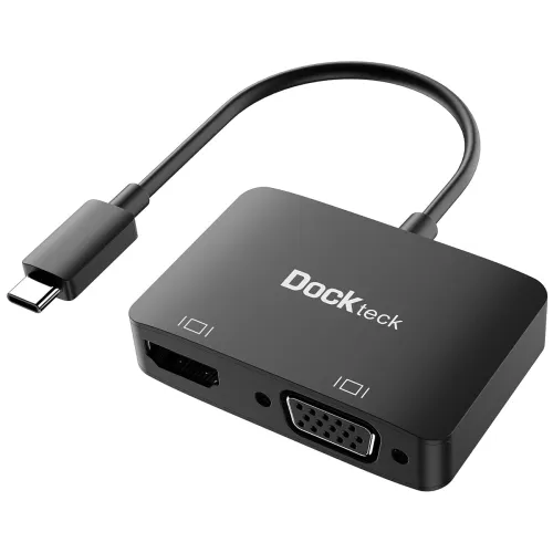 Image of Dockteck USB C to HDMI VGA Adapter