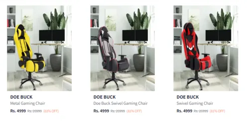 Image of DOE BUCK Gaming Chair upto 81% Discount