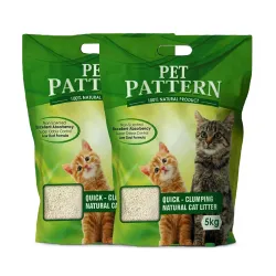 CAT Litter Sand for CAT 10KG, 99.99% Dust Free, Fast Clamping Natural Cat Litter 10kg (CAT Litter 5KG X 2 - Non Scented)