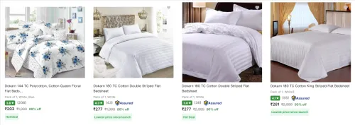 Image of Dokarn Bedsheets upto 90% Discount
