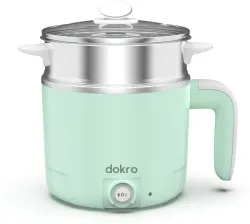 dokro MultiCookPot Multi Kettle with Dual Power Modes (325W & 650W) | SS304 Multi Cooker Electric Kettle (1.2 L, Green)