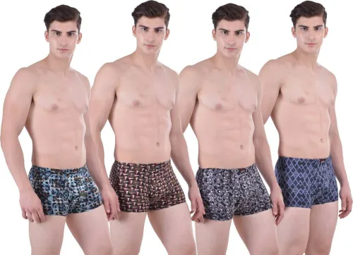 Image of Dollar Bigboss Men’s Printed Cotton Trunks – Pack of 4