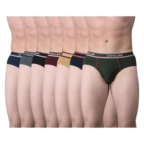Image of Dollar Bigboss Men's Solid Cotton Brief (Colour May Vary)