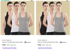 Dollar Bigboss Men Vest Flat 69% Discount