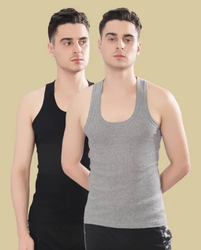 Image of Dollar Bigboss  Pack of 2 Derby RN Cotton Men Vest 
