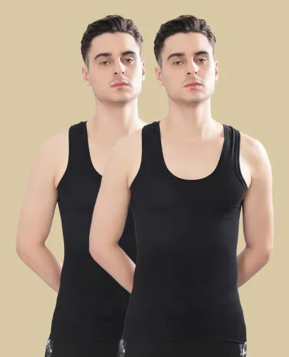 Image of Dollar Bigboss Pack of 2 Hutch Cotton Men Vest