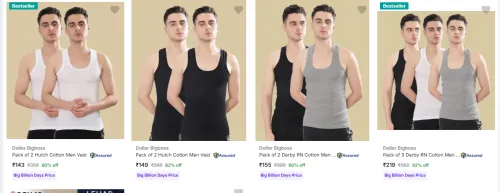 Image of Dollar Bigboss Vests at minimum 62% Discount