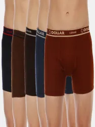 Dollar Pack of 5 Dollar Lehar Combed Cotton Solid Men Trunk