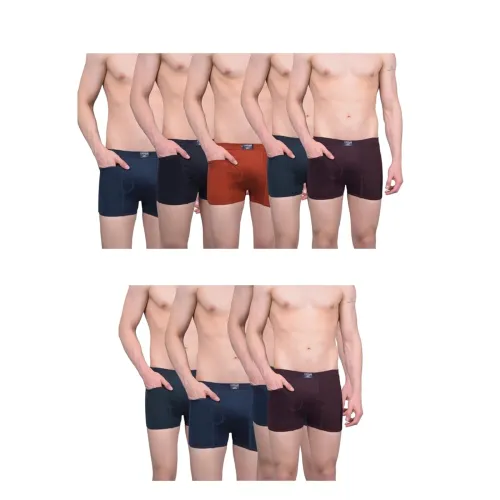 Image of Dollar Lehar Mens Combed Cotton Trunk - Actual Colour May Vary