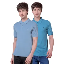 Dollar Mens Cotton Polo T-Shirt with Classic Collar ( Pack of 2)