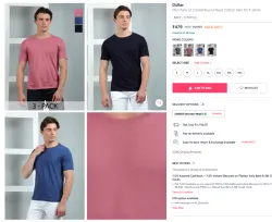 Dollar Men Solid Round Neck Cotton Slim Fit T-shirts (Po3)