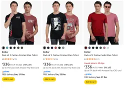 Dollar Men T-shirt Starting @ ₹318