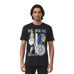 Dollar Mens Pack of 1 Printed Non Zipper Round Neck T-Shirt