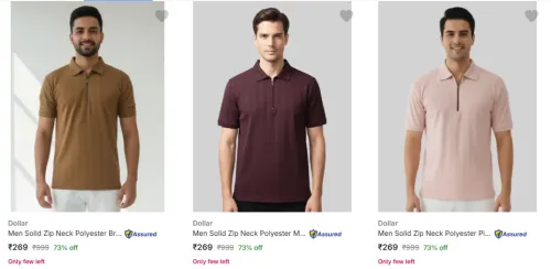 Image of Dollar Men's Tshirt at Minimum 70% Discount