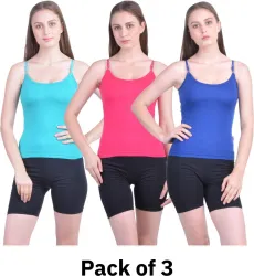 Dollar Missy Women Multicolor Camisole (Pack of 3)