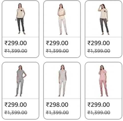 Image of Dollar Missy Women's Combed Cotton T-Shirt Pyjama Night Suit
