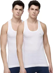 Dollar  Pack of 2 Dollar Lehar Combed Cotton Round Neck Men Vest