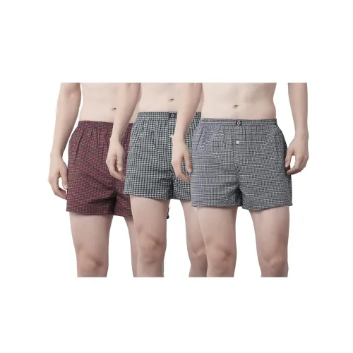 Image of Dollar Pack of 3 Cotton Checkered Men Boxer