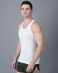 Dollar Pack of 3 Men Solid Combed Cotton Shrinkless Vest