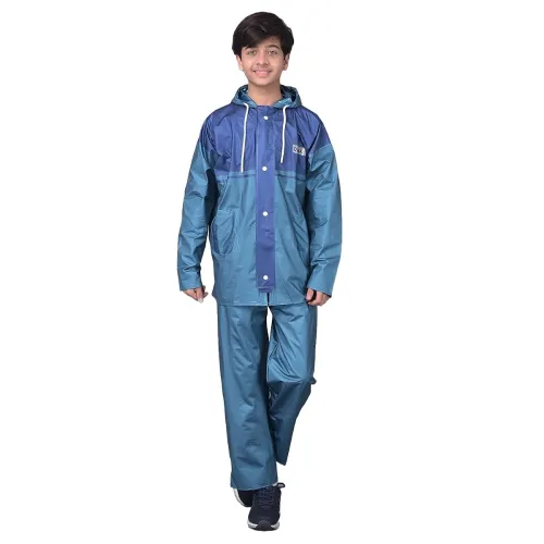 Image of Dollar Rainguard Kids' Full Sleeve Solid Raincoat Set With Adjustable Hood