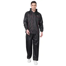 Dollar Rainguard Mens PVC Full Sleeve Solid Reversible Sporty Raincoat Set 