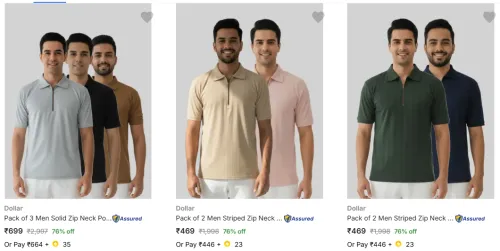 Image of Dollar Zipper Polo @ Up to 76% Discount