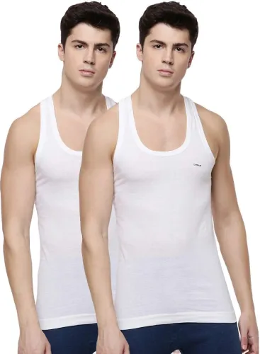 Image of Dollar Lehar Men’s Combed Cotton Round Neck Vest (Pack of 2)