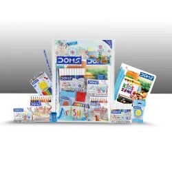 Doms Artsy Kit | Gift for Kids | Combination of 8 Stationary Items, Ink Color-Multicolor