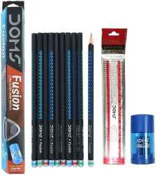 DOMS Fusion Black Pencil  (Set of 1, Multicolor)